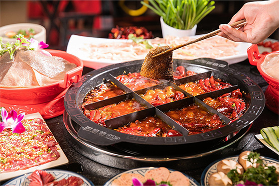 Comida apetitosa de la ciudad de Chongqing en China